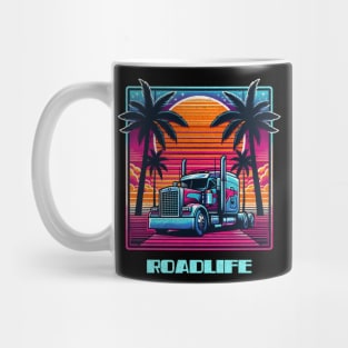 Retro cyber trucker Mug